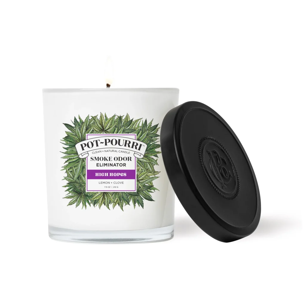 Pot-Pourri smoke odor eliminator candle